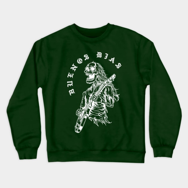 Buenos Dias - metal design Crewneck Sweatshirt by verde